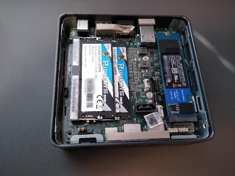 nuc with the bottom removed