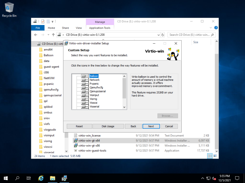 installing virtio drivers